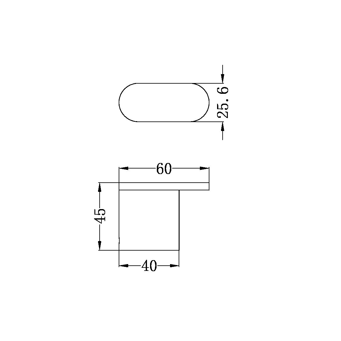 NERO BIANCA ROBE HOOK 45MM MATTE BLACK