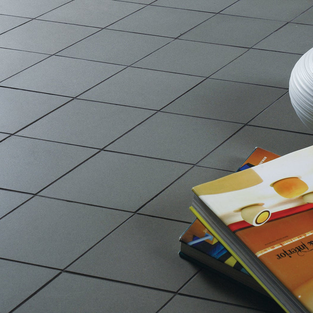 EVERSTONE DURASTONE STEEL GREY MATTE 300X300MM SQUARE TILE (PER BOX)