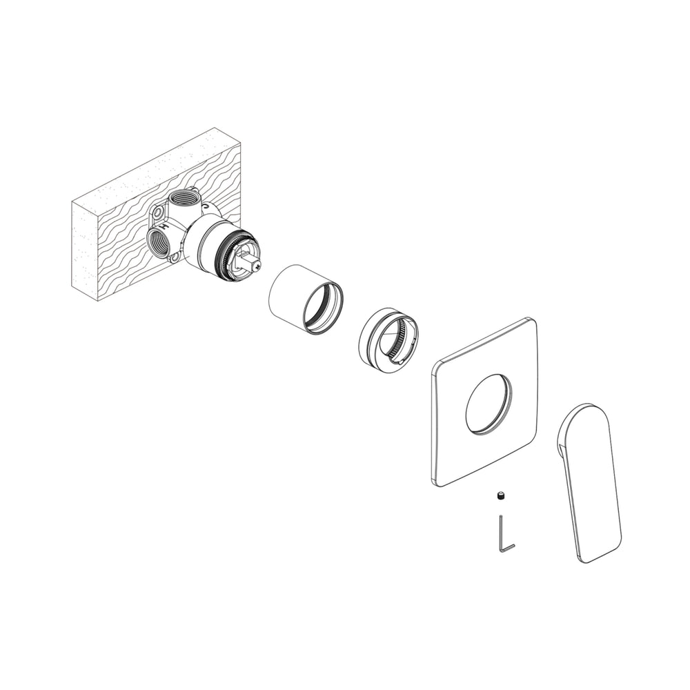 OLIVERI PARIS WALL MIXER 144MM CHROME