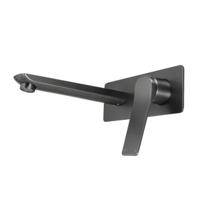 AQUAPERLA RUSHY WALL MIXER WITH SPOUT 200MM GUN METAL GREY