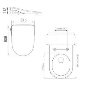 LAFEME CANTANIA STANDARD ELECTRICAL BIDET REMOTE CONTROL GLOSS WHITE