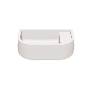 NOOD CO LOOP 01 ABOVE COUNTER / WALL HUNG BASIN IVORY 440MM