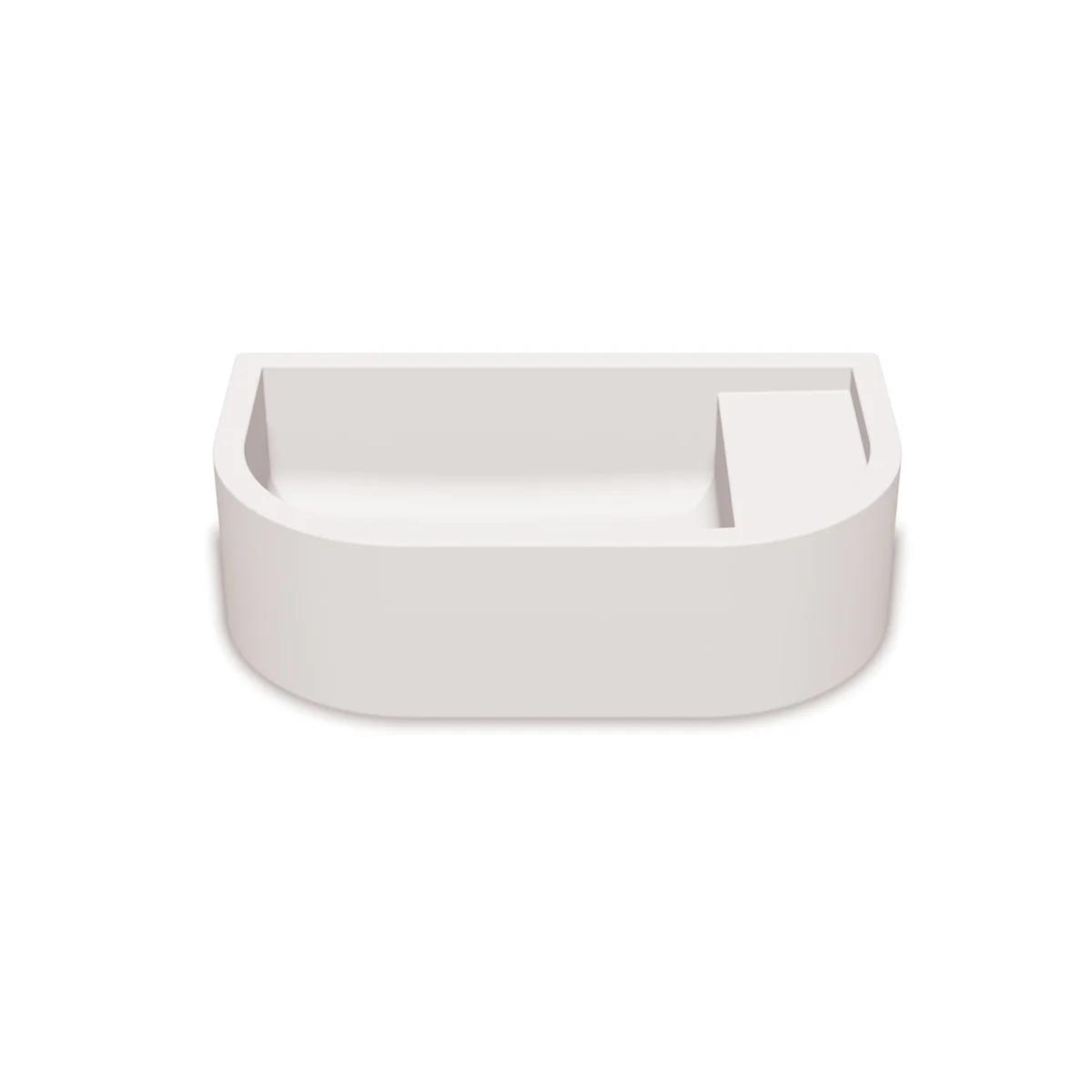 NOOD CO LOOP 01 ABOVE COUNTER / WALL HUNG BASIN IVORY 440MM