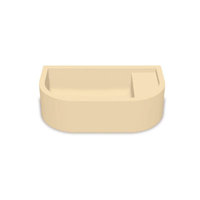 NOOD CO LOOP 01 ABOVE COUNTER / WALL HUNG BASIN CUSTARD 440MM