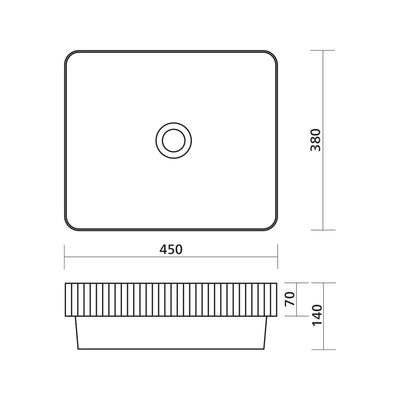 SEIMA CLEO 450 SEMI-INSET BASIN GLOSS WHITE 450MM