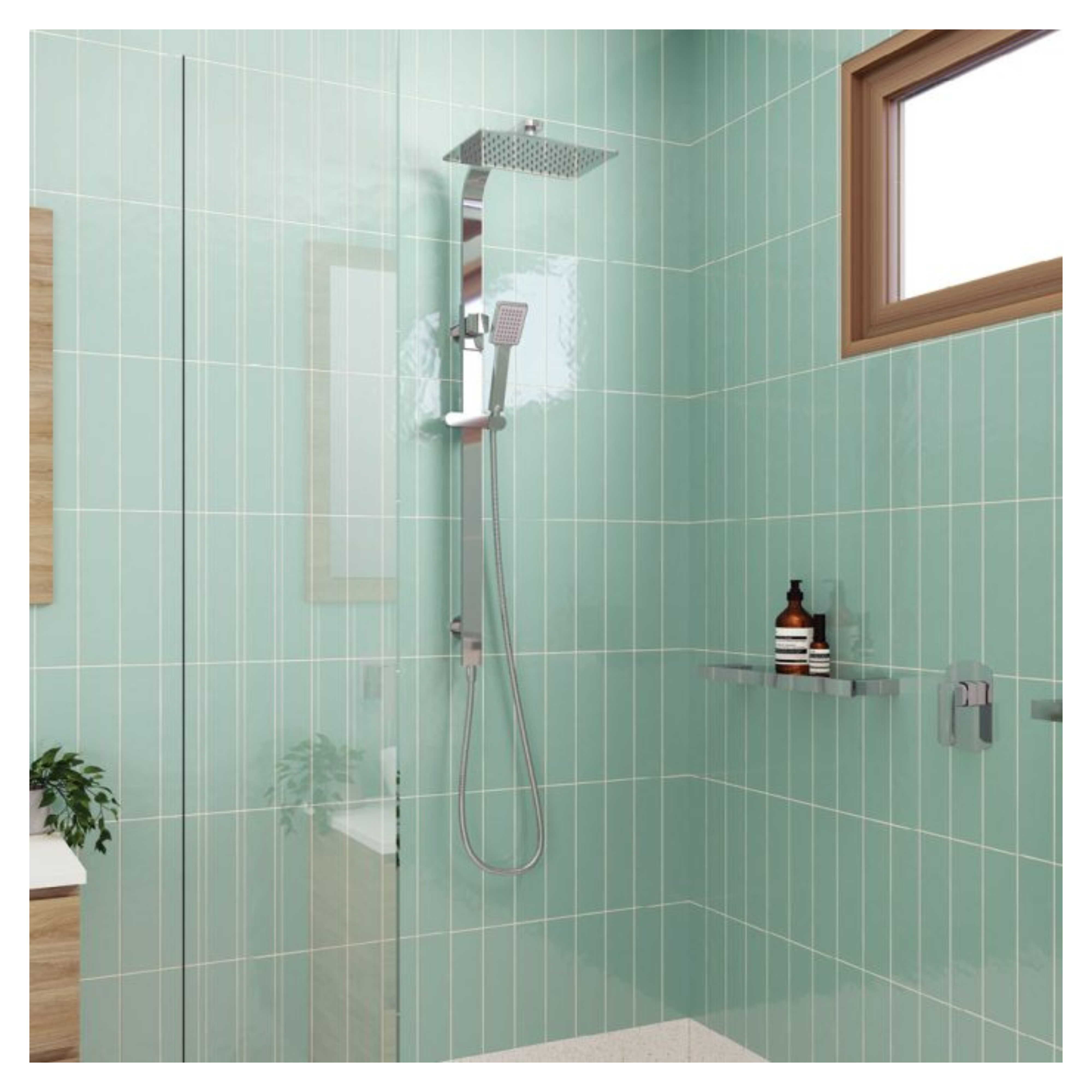 FIENZA KOKO TWIN SHOWER CHROME