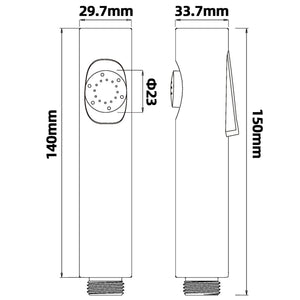 AQUAPERLA TOILET BIDET SPRAY KIT 150MM BRUSHED BRASS