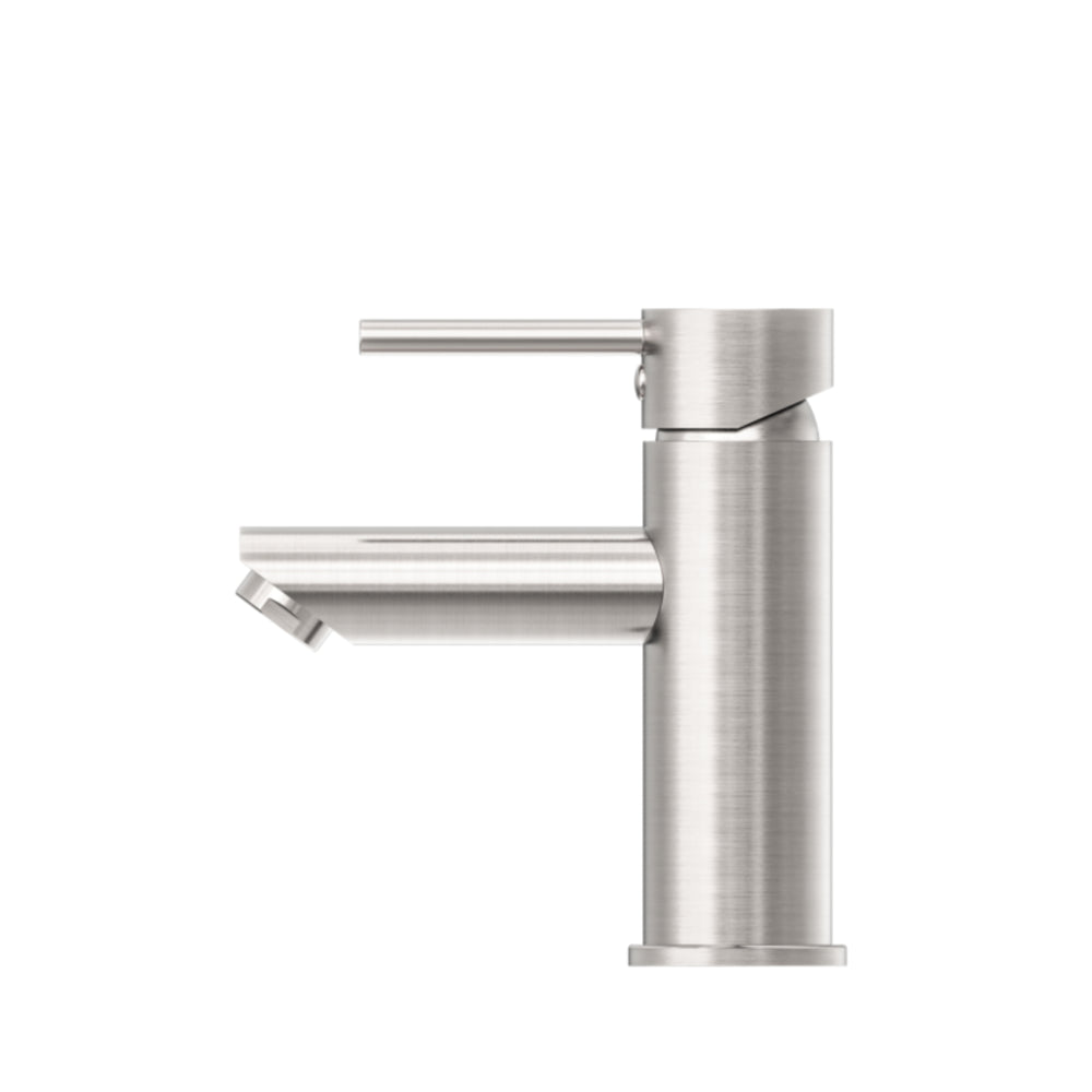 NERO DOLCE LEAD FREE BASIN MIXER STRAIGHT SPOUT 156MM BRUSHED NICKEL