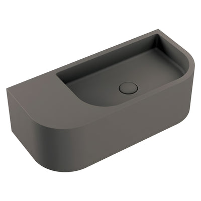 FIENZA BLANCA CONCRETE WALL HUNG BASIN WARM GREY 650MM