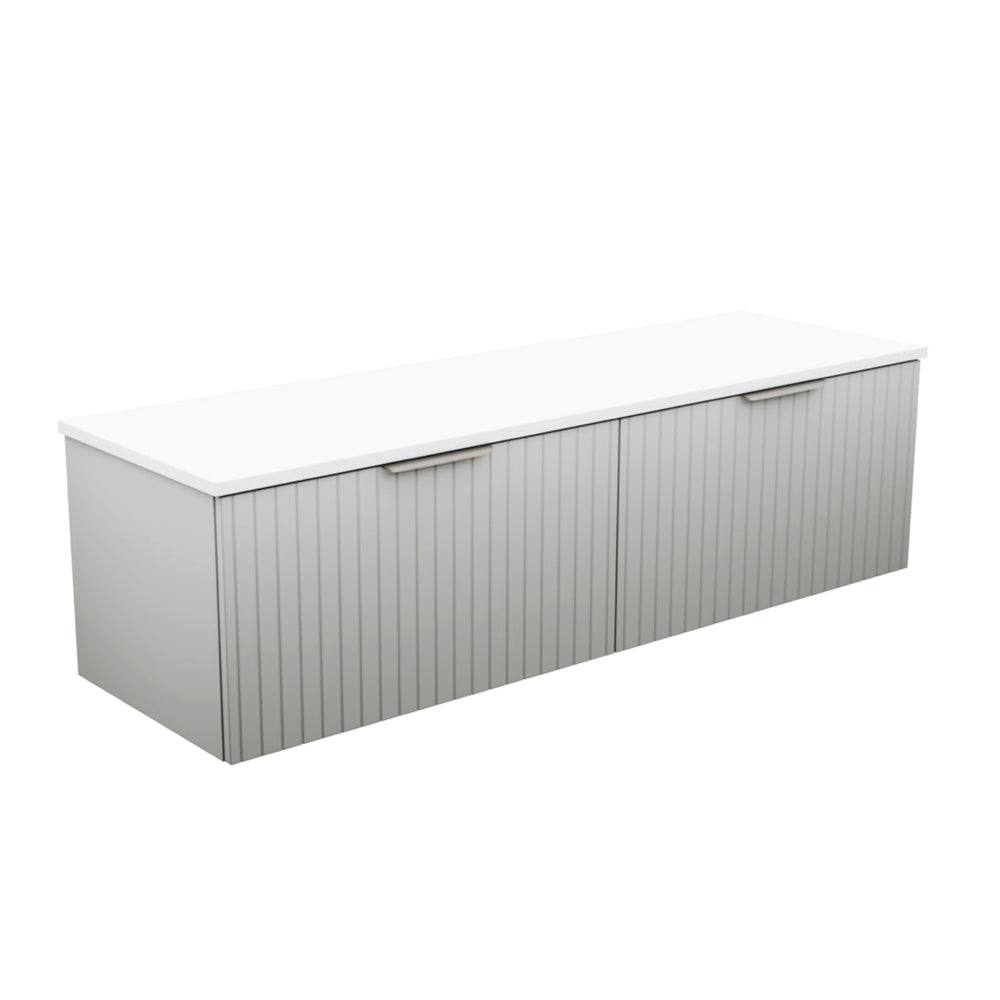 FIENZA BAYVIEW STONE GREY MATTE 1500MM SINGLE BOWL WALL HUNG VANITY