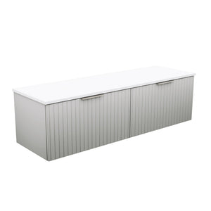 FIENZA BAYVIEW STONE GREY MATTE 1500MM SINGLE BOWL WALL HUNG VANITY