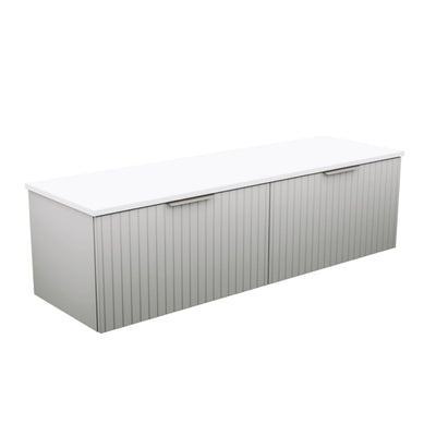 FIENZA BAYVIEW STONE GREY MATTE 1500MM SINGLE BOWL WALL HUNG VANITY