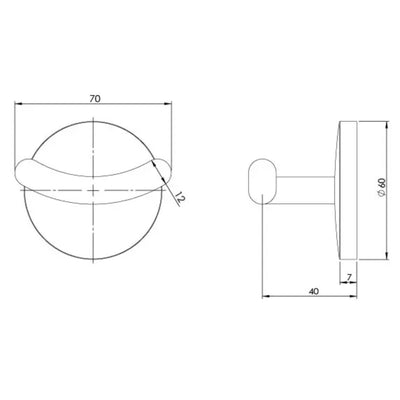 PHOENIX FESTIVAL DOUBLE ROBE HOOK CHROME