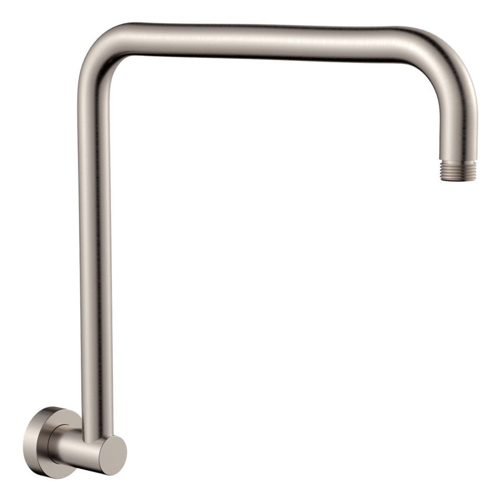 FIENZA ROUND FIXED GOOSENECK SHOWER ARM 322MM BRUSHED NICKEL