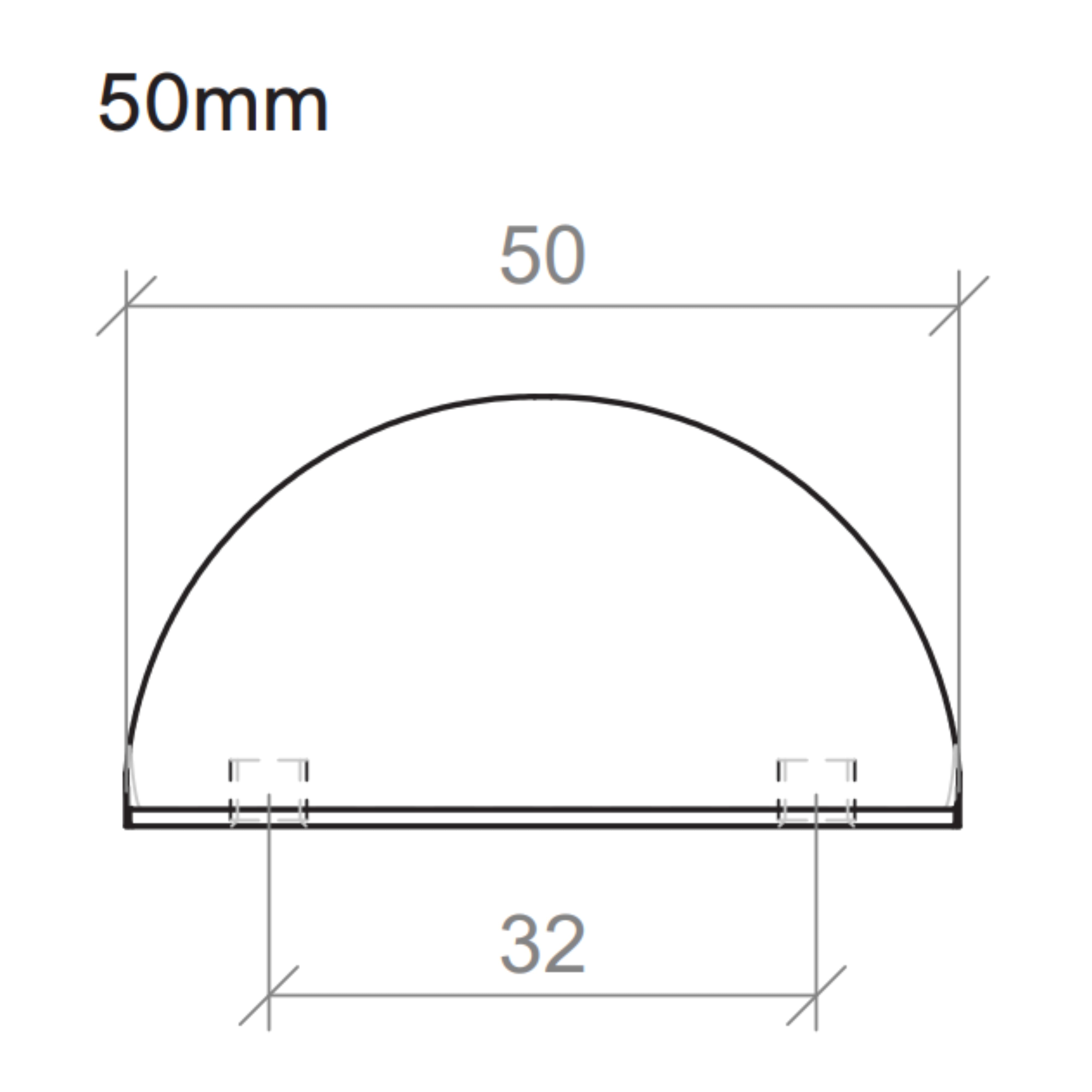 TIMBERLINE SOLID LIP HANDLE BLACK (AVAILABLE IN 50MM AND 178MM)