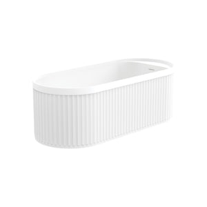 FIENZA MINKA SOLID SURFACE FREESTANDING BATHTUB MATTE WHITE 1710MM