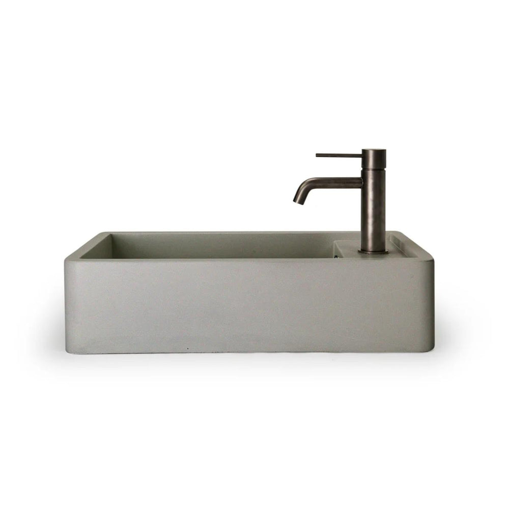 NOOD CO SHELF 01 ABOVE COUNTER / WALL HUNG BASIN MID TONE GREY 440MM