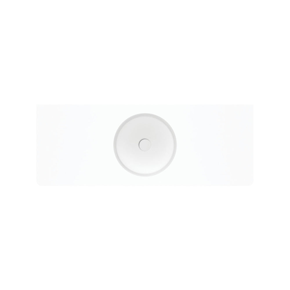 FIENZA ENCANTO SOLID SURFACE WALL HUNG CENTER BASIN MATTE WHITE 1200MM