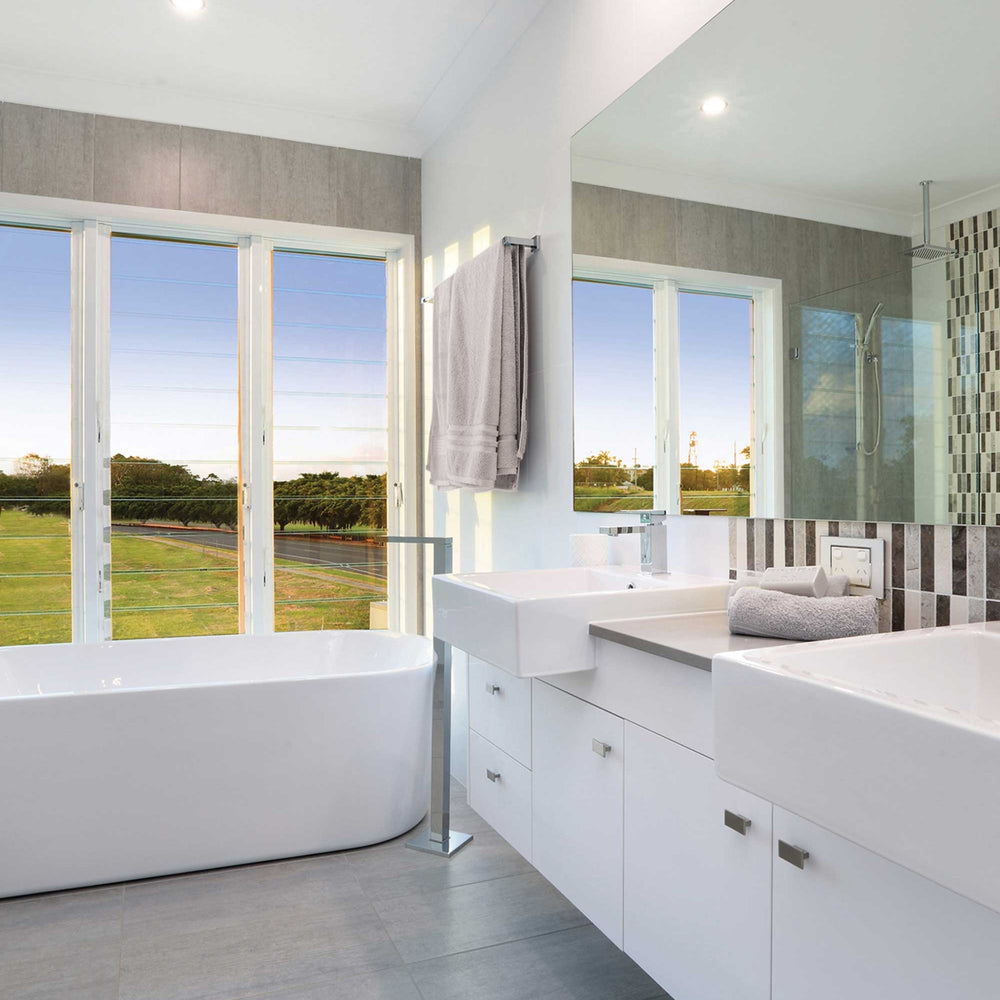SEIMA KYRA 210 SEMI-RECESSED BASIN WITH OVERFLOW GLOSS WHITE 440MM