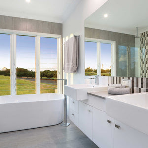 SEIMA KYRA 210 SEMI-RECESSED BASIN WITH OVERFLOW GLOSS WHITE 440MM