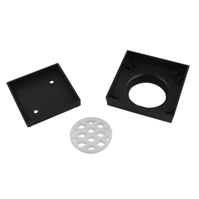 AQUAPERLA TILE INSERT SHOWER GRATE DRAIN BLACK 115MM