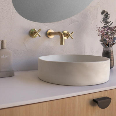 NOOD CO CONSCIOUS RANGE SLIP ABOVE COUNTER / WALL HUNG BASIN MORNING MIST 380MM