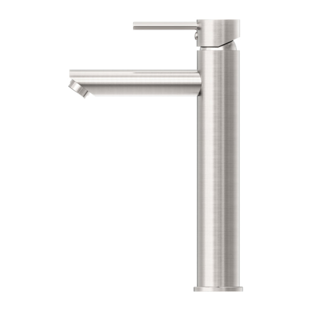 NERO DOLCE TALL BASIN MIXER STRAIGHT SPOUT 286MM BRUSHED NICKEL