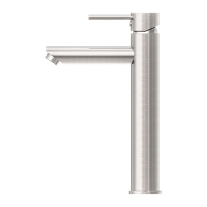 NERO DOLCE TALL BASIN MIXER STRAIGHT SPOUT 286MM BRUSHED NICKEL