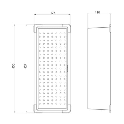 PHOENIX STAINLESS STEEL COLANDER 430MM BRUSHED CARBON