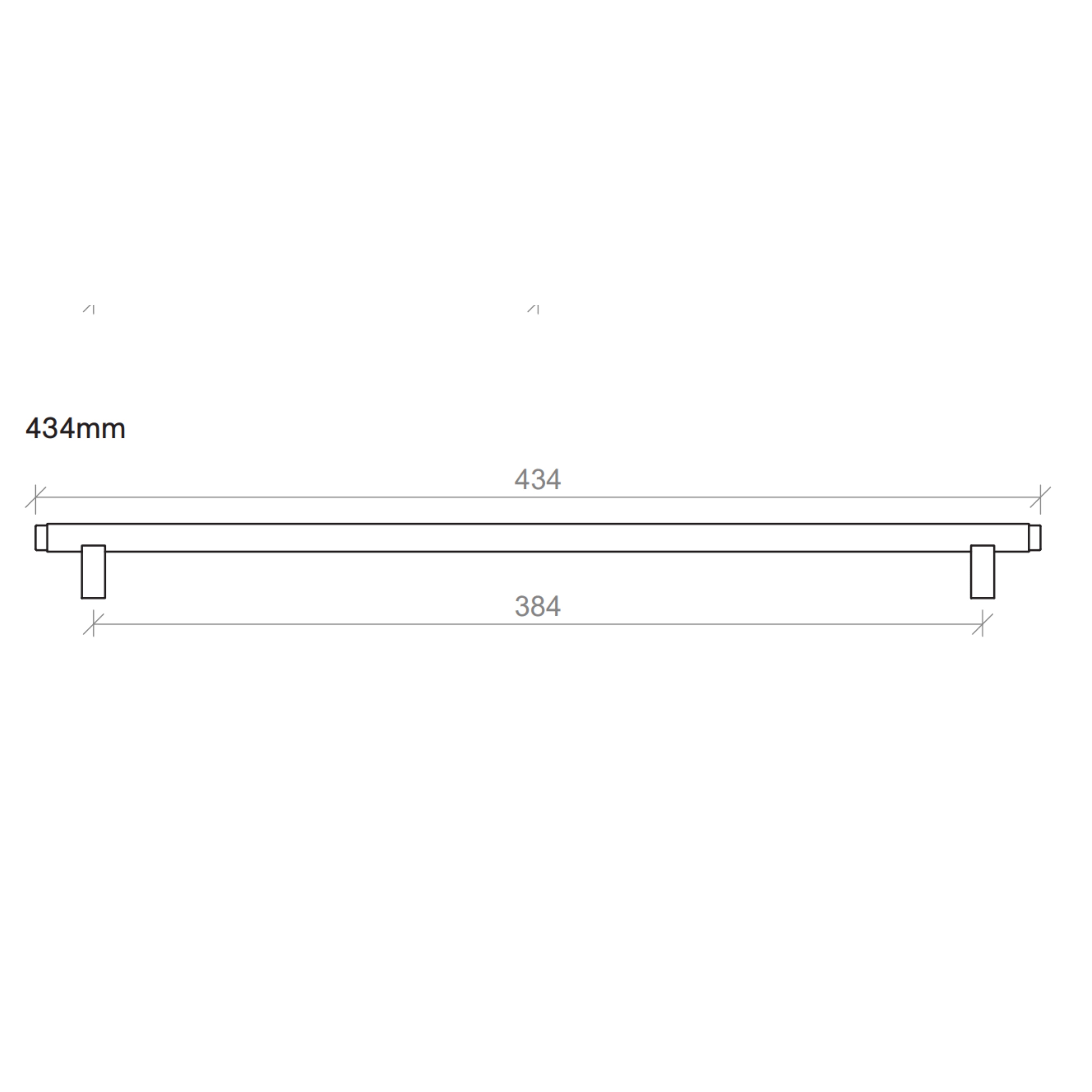 TIMBERLINE MONARCH HANDLE GUN METAL (AVAILABLE IN 150MM, 240MM, 340MM AND 435MM)