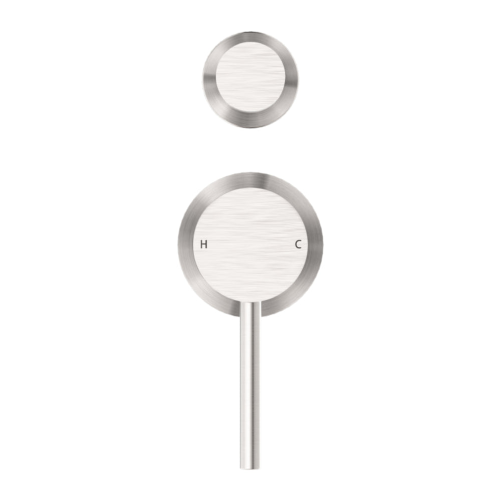 NERO DOLCE SHOWER MIXER WITH DIVERTER SEPARATE BACK PLATE BRUSHED NICKEL