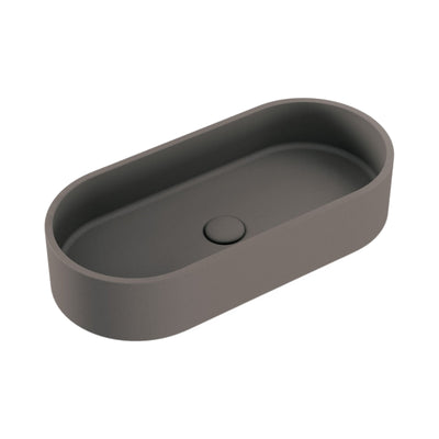 FIENZA JADA CONCRETE PILL ABOVE COUNTER BASIN WARM GREY 600MM