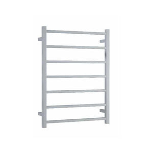 THERMOGROUP 7-BAR SQUARE LADDER HEATED TOWEL RAIL POLISHED STAINLESS STEEL 600MM
