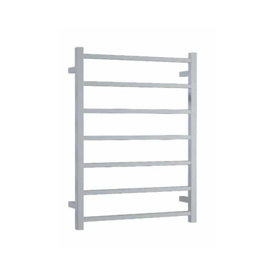 THERMOGROUP 7-BAR SQUARE LADDER HEATED TOWEL RAIL POLISHED STAINLESS STEEL 600MM