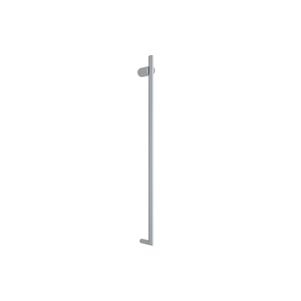 THERMOGROUP SLIMLINE ROUND VERTICAL HEATED SINGLE TOWEL RAIL POLISHED STAINLESS STEEL 900MM