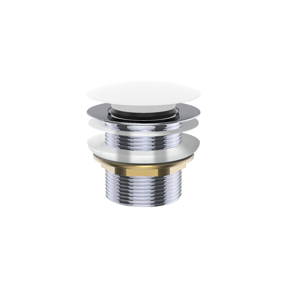 FIENZA UNIVERSAL PULL-OUT/POP-UP NON-OVERFLOW BATHTUB WASTE WITH BRASS CAP 40MM MATTE WHITE