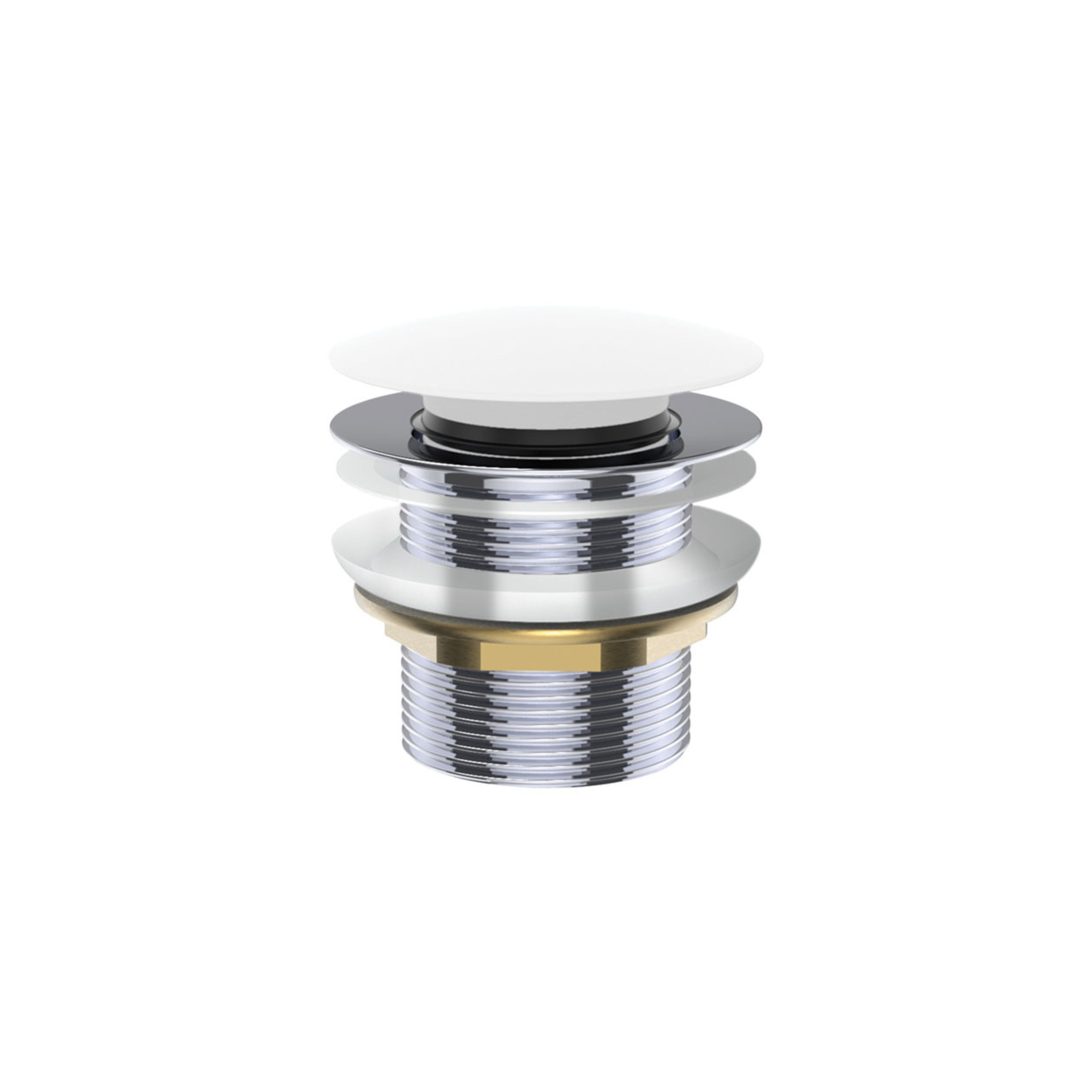 FIENZA UNIVERSAL PULL-OUT/POP-UP NON-OVERFLOW BATHTUB WASTE WITH BRASS CAP 40MM MATTE WHITE