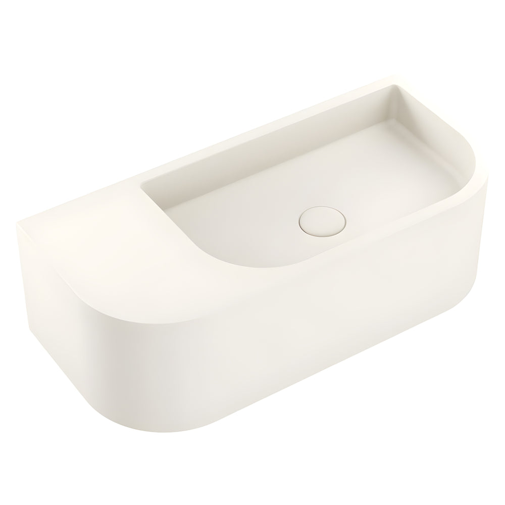 FIENZA BLANCA CONCRETE WALL HUNG BASIN WARM WHITE 650MM