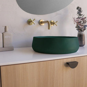 NOOD CO CONSCIOUS RANGE MILL ABOVE COUNTER / WALL HUNG BASIN TEAL 380MM