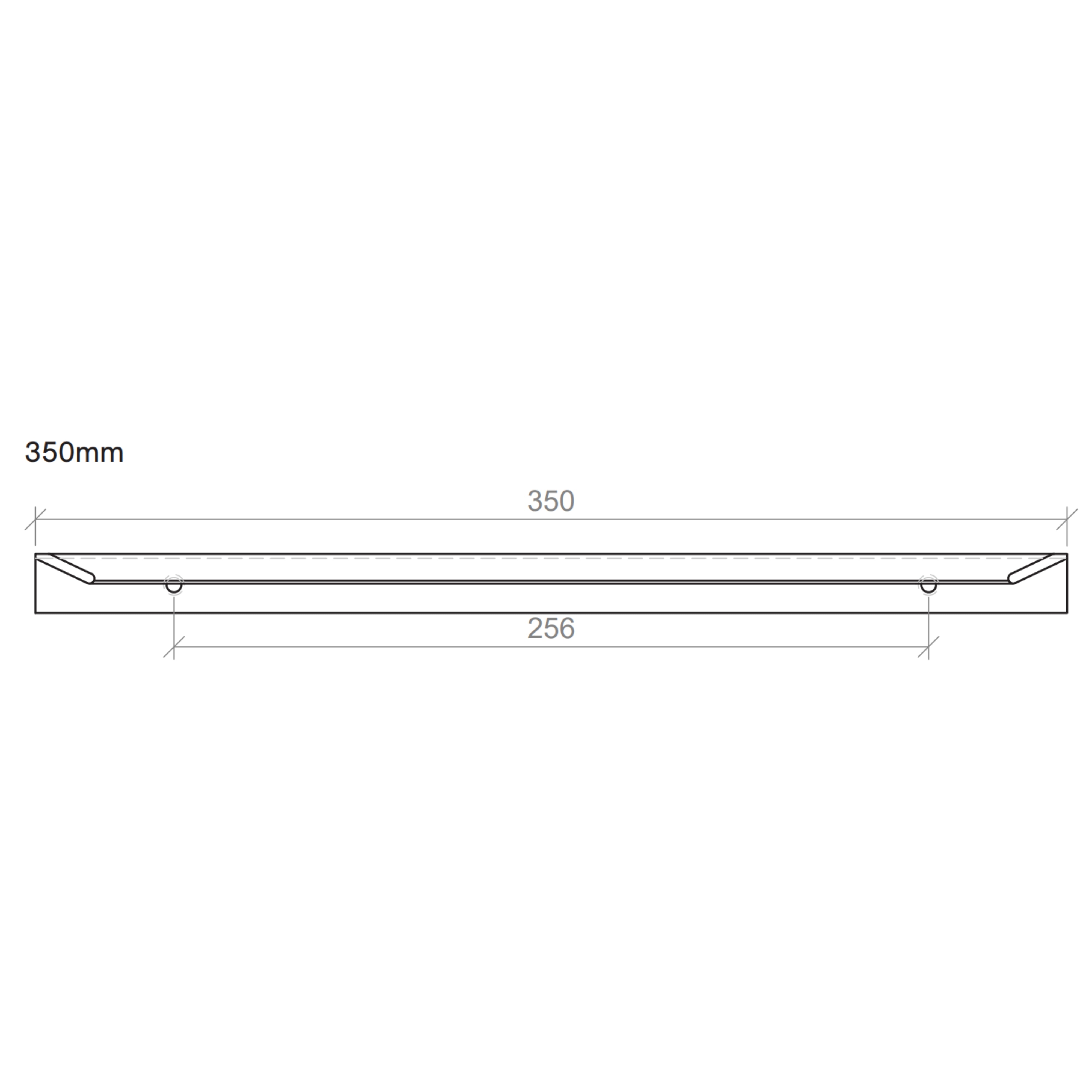 TIMBERLINE OVA HANDLE BLACK (AVAILABLE IN 100MM, 200MM AND 350MM)