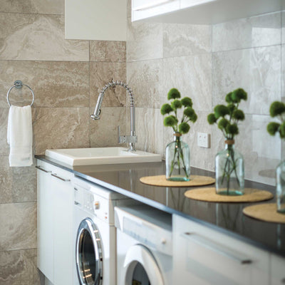 SEIMA EVA 620 SINGLE BOWL LAUNDRY SINK WITH TAPHOLE AND OVERFLOW GLOSS WHITE 620MM