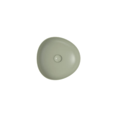 FIENZA PEBBLE ABOVE COUNTER BASIN MATTE OLIVE 400MM