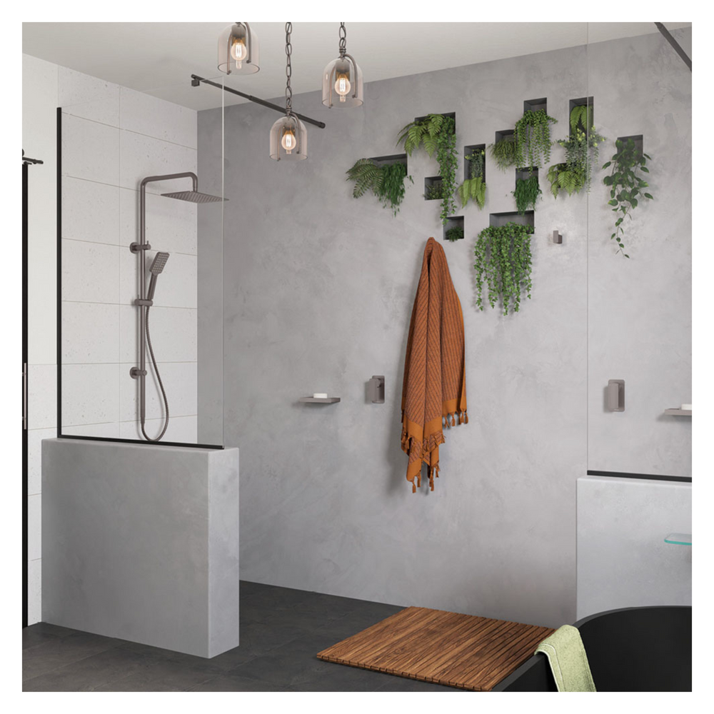 FIENZA TONO TWIN SHOWER GUN METAL