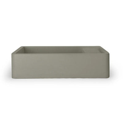 NOOD CO SHELF 01 WALL HUNG BASIN WITH NO TAP HOLE OLIVE 440MM
