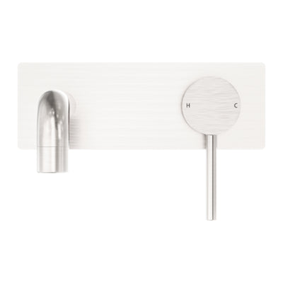 NERO DOLCE WALL BASIN /BATH MIXER 200MM BRUSHED NICKEL