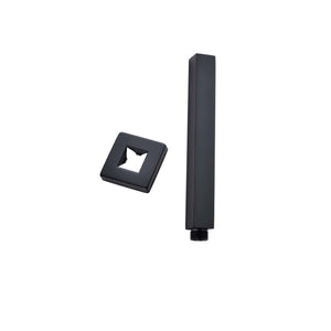 AQUAPERLA SQUARE CEILING SHOWER ARM 200MM BLACK
