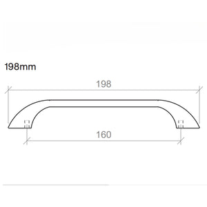 TIMBERLINE CURVE HANDLE BRUSHED GOLD (AVAILABLE IN 198MM AND 359MM)