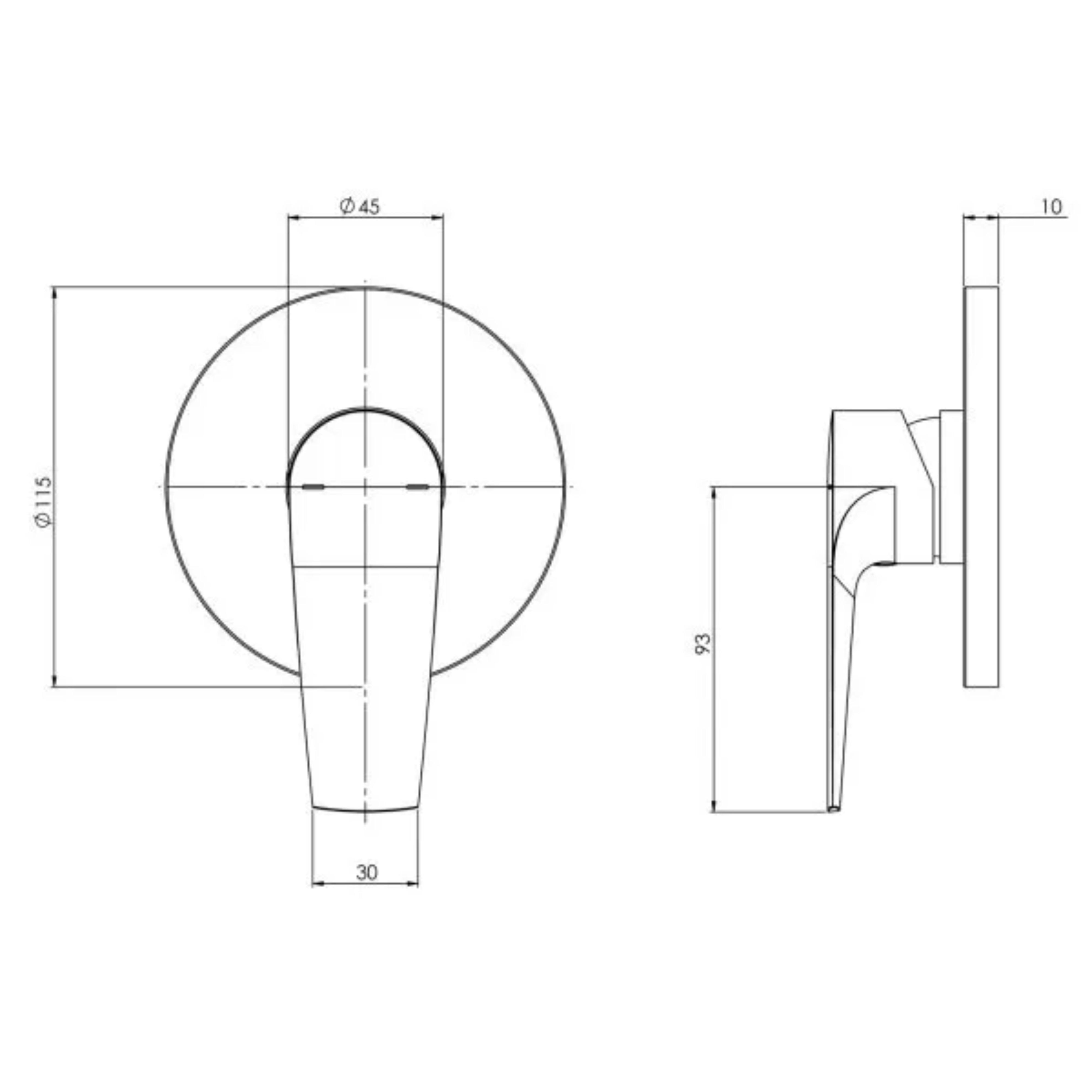 PHOENIX ARLO SHOWER AND WALL MIXER WITH TRIM KIT AND BODY MATTE BLACK