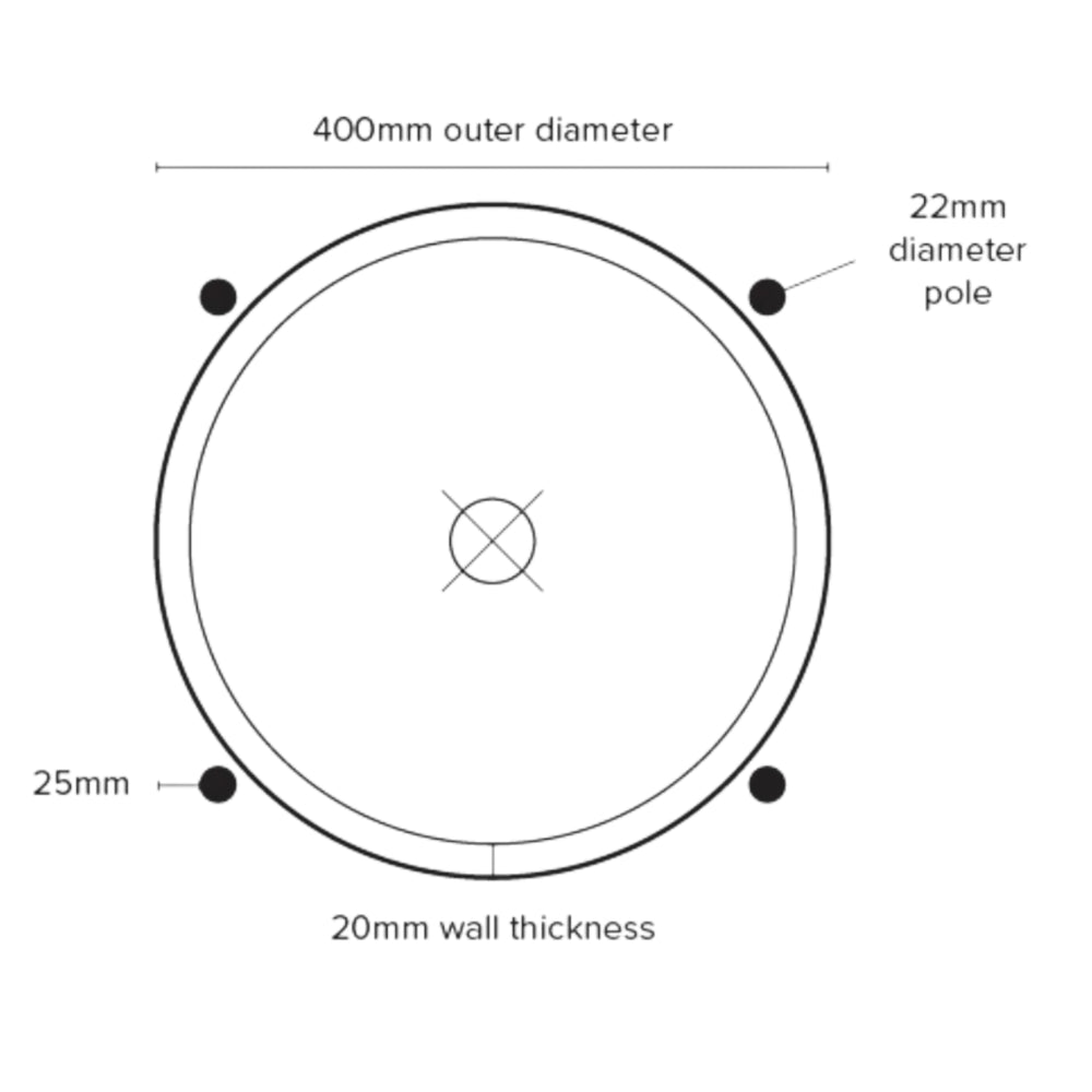 NOOD CO BOWL BASIN WITH STAND LILAC 400MM