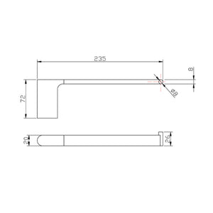 AQUAPERLA VOG HAND TOWEL 235MM BRUSHED BRASS